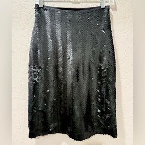 J. Crew Collection Black Sequin Pencil Skirt
